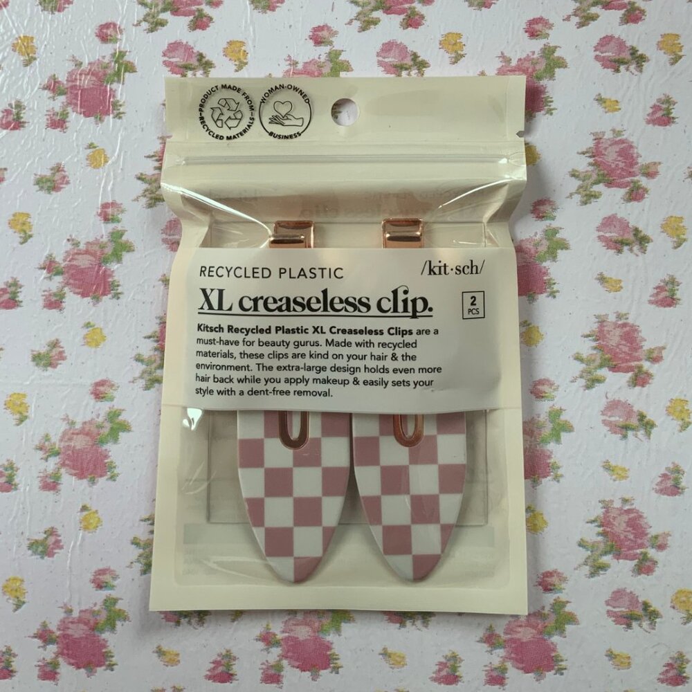 Kitsch XL Creaseless Clips 2pc Set – Terracotta | Recycled Plastic Hair Clips